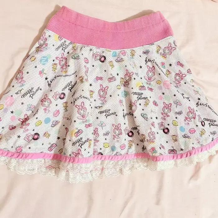 Jupe Vintage femmes mignon imprimé a-ligne Jupe Chic été japonais Saia Patchwork dentelle douce Mini