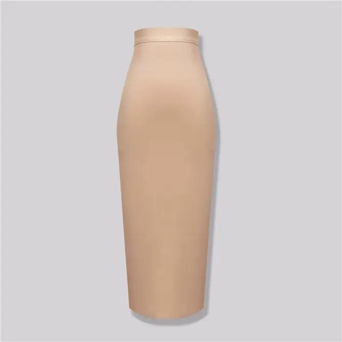 Jupe crayon Sexy, 12 couleurs, 78cm, Beige, noir, bleu, longueur aux genoux, tricotée, élastique, do