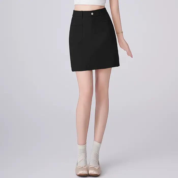 LOUIS YAO Jupes pour femmes Printemps 2026 Mini-jupe courte taille haute décontractée style professi