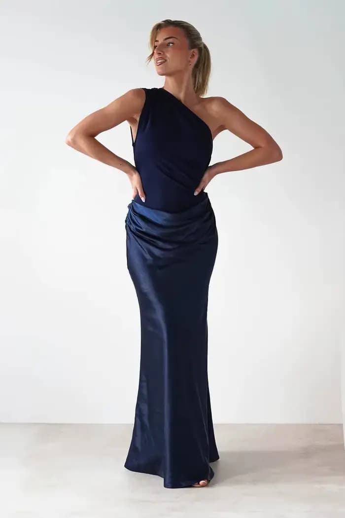 Robe de soirée longue sexy dos nu à une épaule pour femme, style 25 ans, nouvelle collection été, co