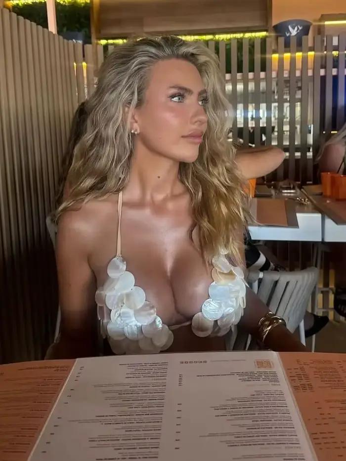 Perle jupe ensemble femmes une ligne jupe taille haute plage jupe pansement Super haut court été pla