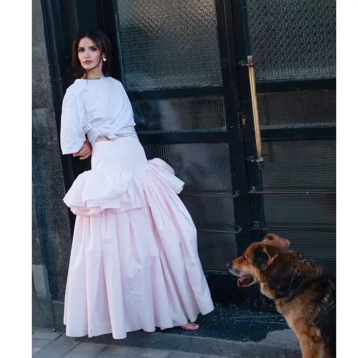 Jupes longues en satin rose clair à la mode, jupes de mariée, jupes de demoiselle d'honneur, plusieu