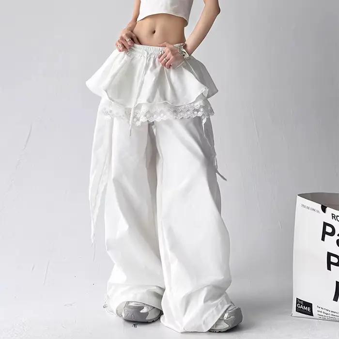 Conception de jupe superposée pour femmes, pantalons de travail décontractés, nouveau Style printemp