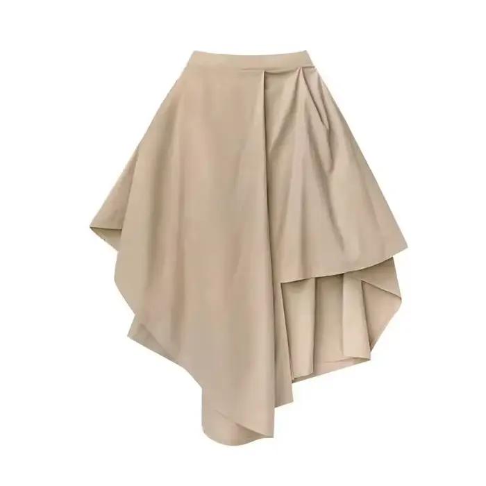 Jupe plissée taille haute irrégulière gothique japonaise pour femmes, jupe cargo punk Harajuku, pant