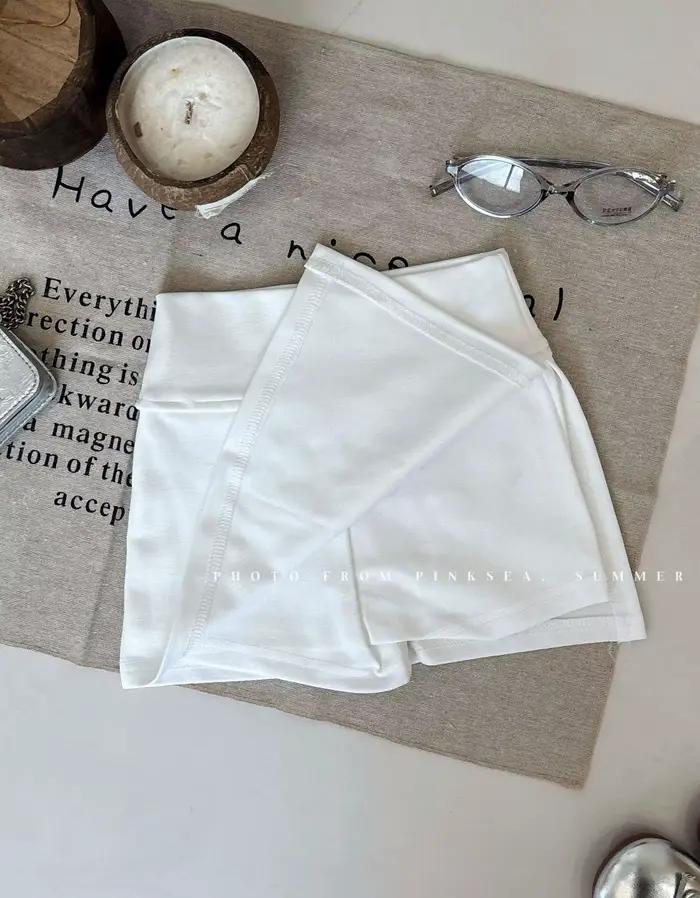 Nouvelle Collection Printemps-Été : Jupe Courte Fendue Taille Haute Coupe Trapèze pour Filles, Style