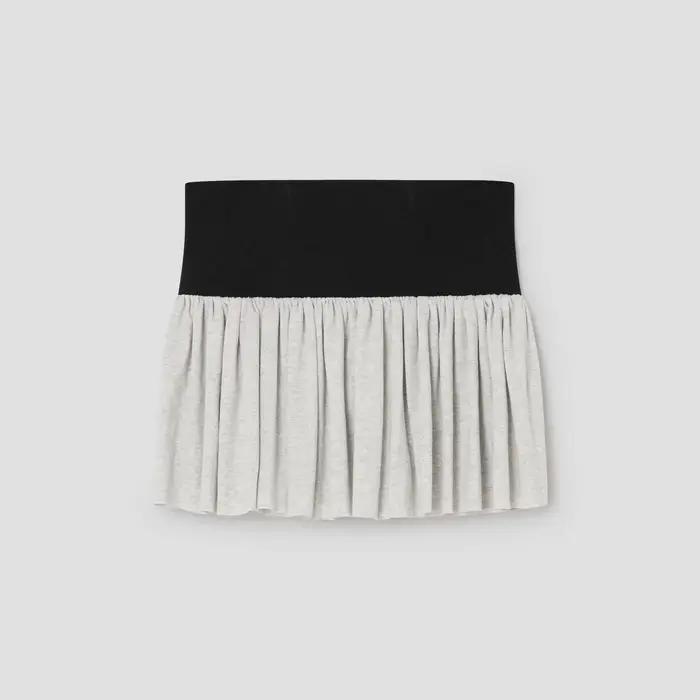 Jupe courte plissée Gimaguas avec coutures à la taille, style sexy et polyvalent, coupe trapèze, ave