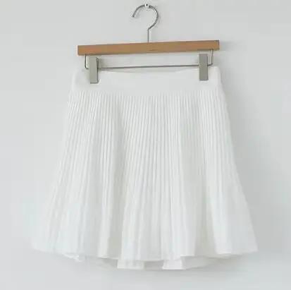 Mini jupe plissée à taille élastique pour femmes, style preppy, ligne A, noir, blanc, mignon, doux, 