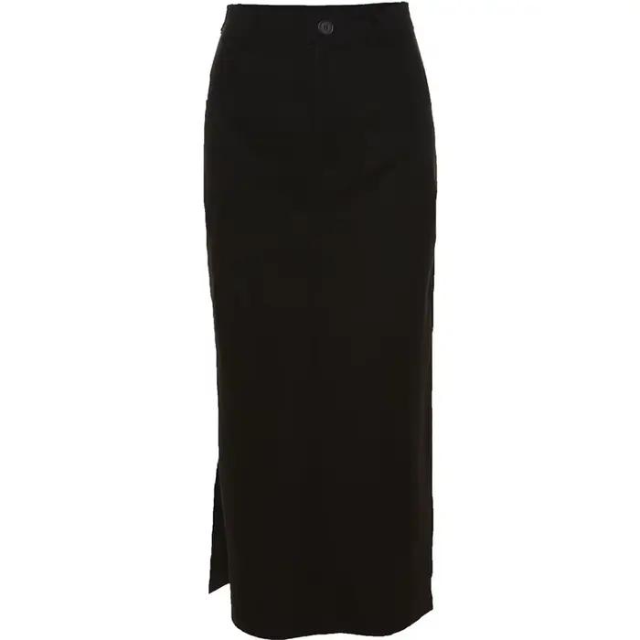Goth foncé Grunge décontracté étiquette fendue femmes jupes mi-longues centre commercial gothique Pu