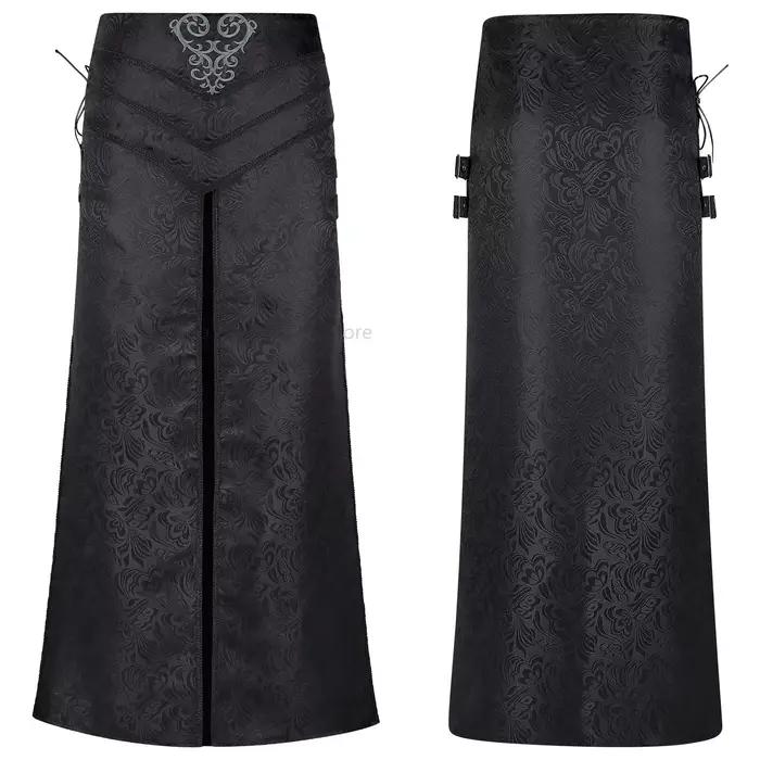 Jupe gothique slim à fente latérale, style rock sombre, steampunk, mage, cosplay, rétro, palais, jac