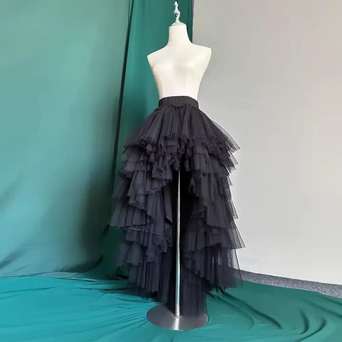 Jupe tutu longue à dos court, jupes de princesse à la mode