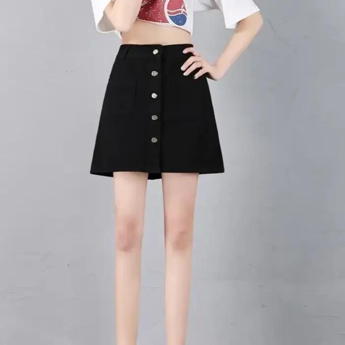 Jupes en jean taille haute pour femmes, jupe courte bleue rétro en jean Y2k Vintage Premium Style co