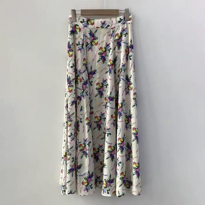 Jupe imprimée graphique pour femme, jupe midi, style rétro classique décontracté, collection Rowan e