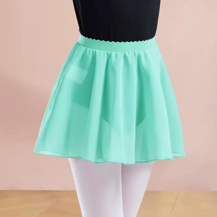 Jupe de ballet pour filles jupe de ballet en mousseline de soie femmes jupe de danse transparente ju
