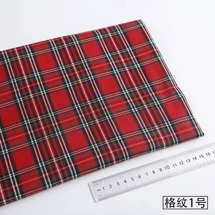 Tissu à carreaux de style écossais – Tissu doux et respirant pour jupes de noël, uniformes, robes, c