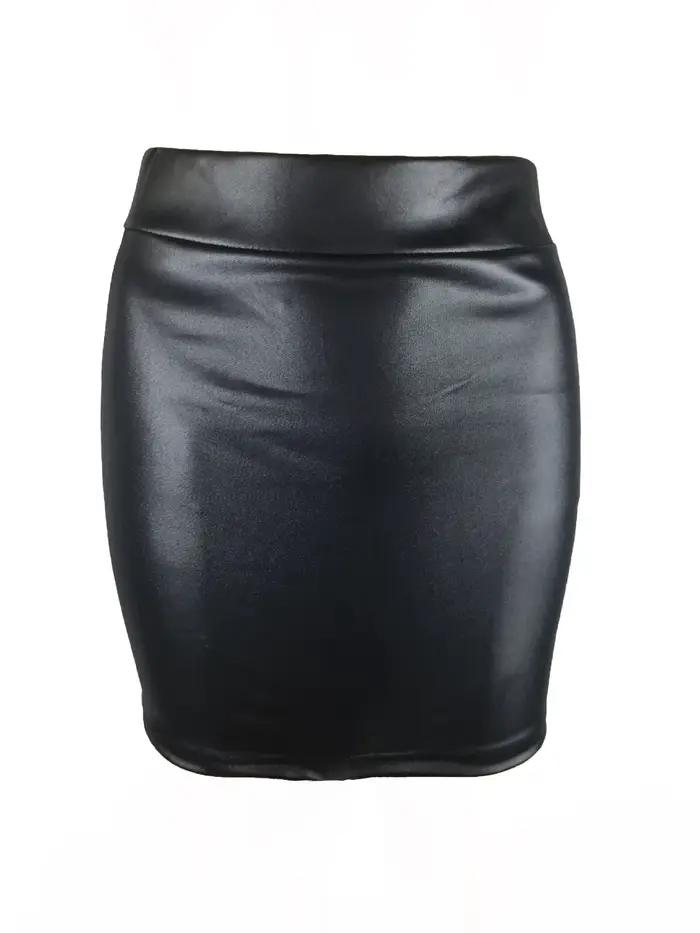 Jupe mini en similicuir PU mat version coréenne pour femme, tailles S-3XL, idéale pour l'été