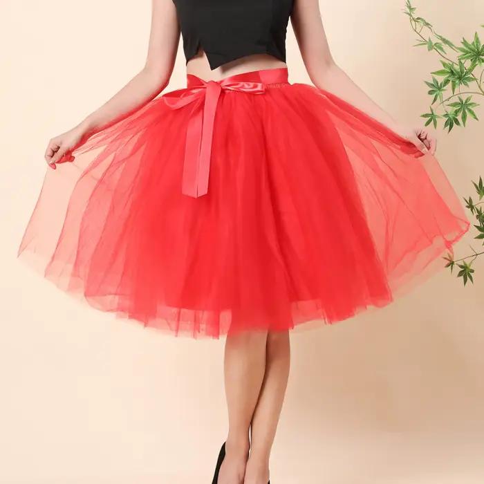 Jupe princesse féerique en Tulle pour femmes, Tutu de danse de Ballet, jupon Lolita, jupes bouffante