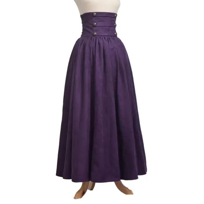 Jupe Renaissance pour femmes, Vintage, Style victorien, Steampunk, taille haute, jupe de marche Empi