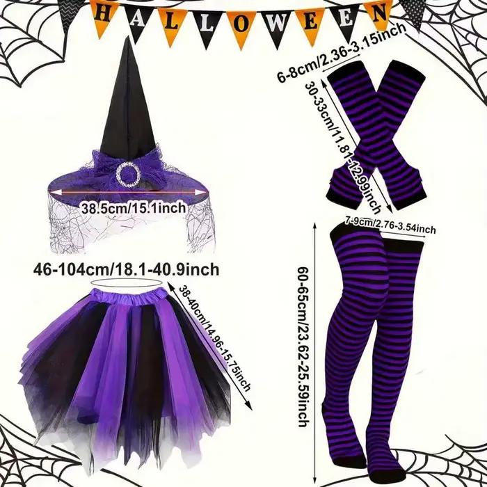 Jupe Tutu de sorcière d'halloween pour filles, Tutus d'anniversaire pour enfants en bas âge, jupes e