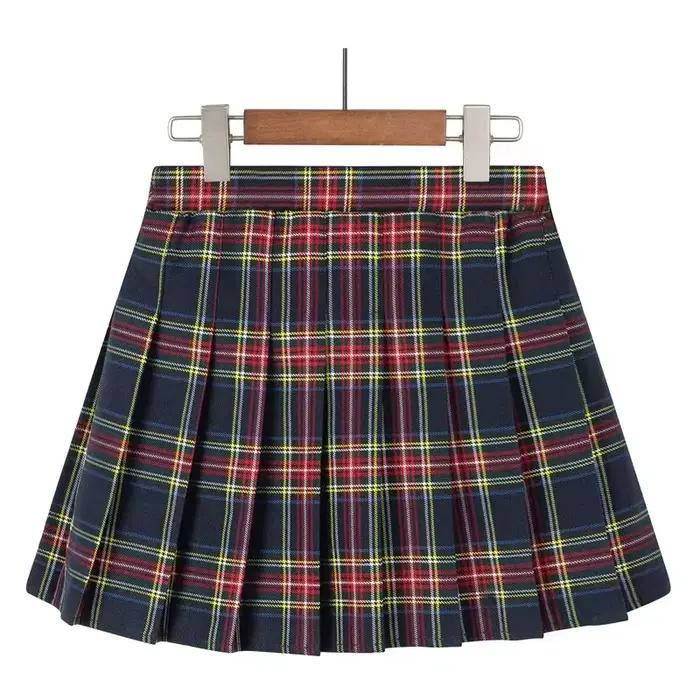 Fille jupe plissée école Campus uniforme adolescent à adulte taille une ligne plissée jupe à carreau