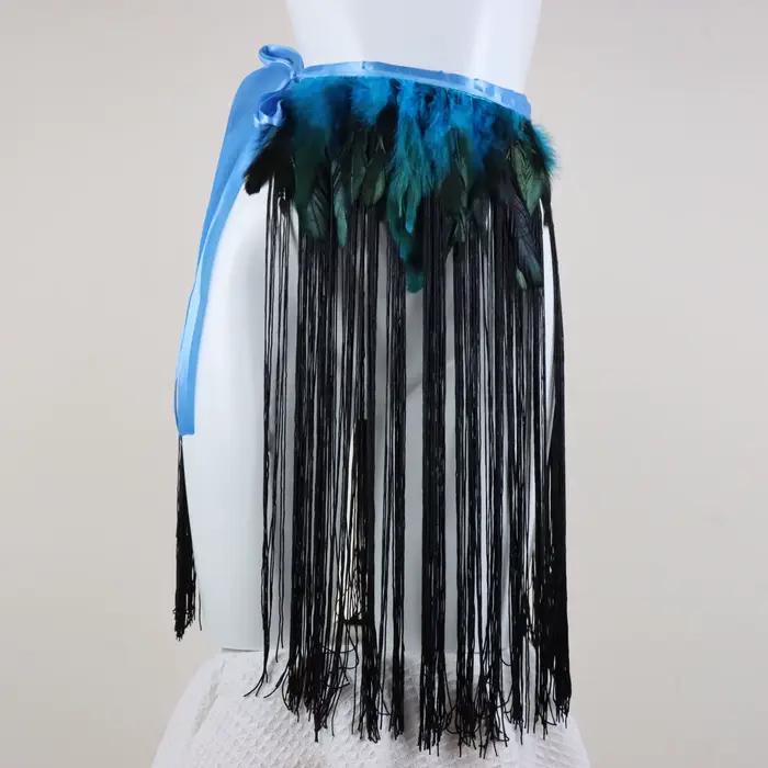 Jupe-ceinture de danse, jupe-ceinture en fausses plumes pour carnaval, jupe en plumes pour spectacle