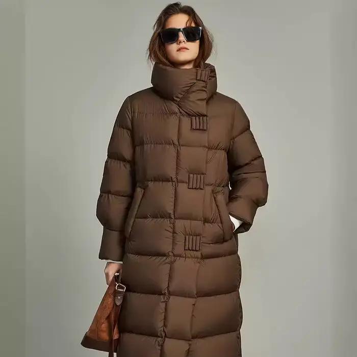 La longue veste coréenne rembourrée en coton est épaissie pour garder au chaud. Veste rembourrée en 