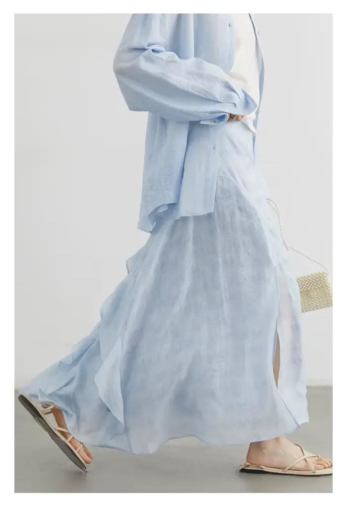 CHIC VEN – jupe coréenne pour femmes, couleur unie, ample, décontractée, nouveau Design, ligne a, de