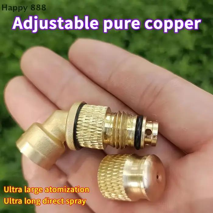 Buse de pulvérisation réglable en laiton pour jardin, agricole et nettoyage – Atomisation longue por