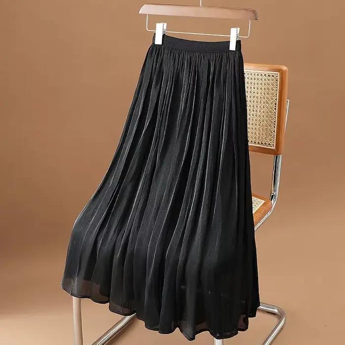 Jupe de Style européen pour femmes, mince, nouveau Style, ample, tempérament, mi-longue, ligne a, ét