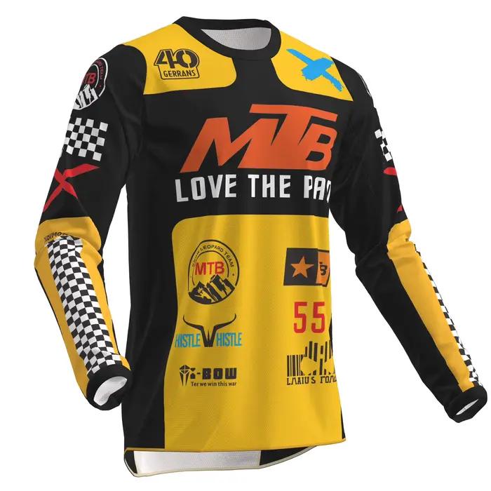 Maillots de cyclisme de Motocross à manches longues pour hommes descente VTT chemises vtt tout-terra