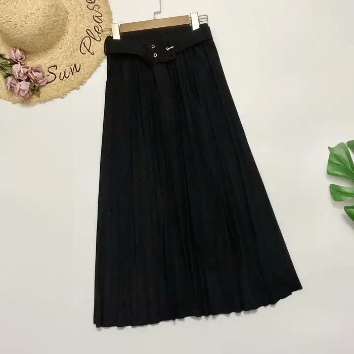 Jupe plissée taille haute pour femmes, jupe mi-longue A-Line, multicolore, élégante, bureau, automne