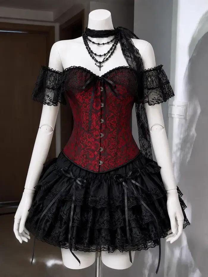 Ensembles de jupes de soirée vintage pour femmes, haut court Y2K, mini-jupe, tenues rétro deux pièce