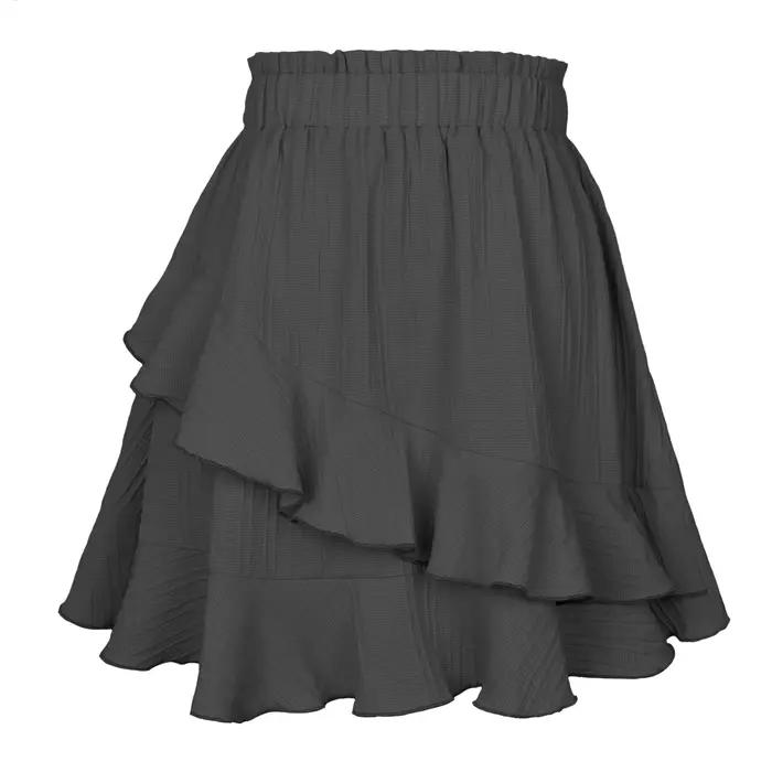 Nouvelles femmes jupes mode femmes jupe à volants taille haute irrégulière couleur unie jupe courte 
