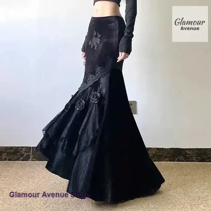 Jupe en velours français à coutures apparentes, style rétro, jupe Joker pour femme, nouvelle collect
