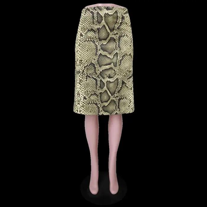 Jupe longue femme coupe ajustée léopard, taille haute, mi-longue, ligne A, patchwork contrastant, ét