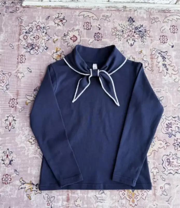 Vêtements pour adolescentes, jupe et haut en Denim avec boutons en coquillage, tenues décontractées 