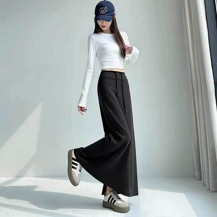 Jupe de sport grise pour femme, nouvelle collection printemps-automne, taille haute, coupe droite, f