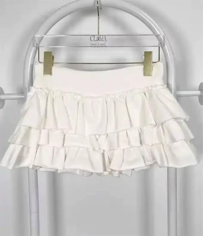 Jupe longue de ballet douce et épicée avec taille élastique et ourlet en dentelle, jupe évasée en fo