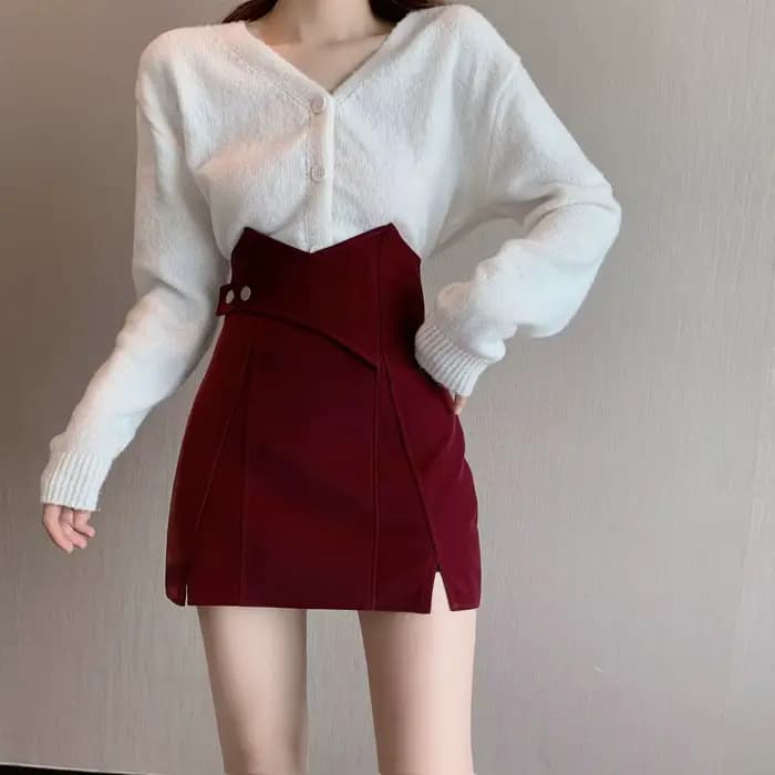 Jupes asymétriques pour femmes, Design uni, assorti, tendance, Style coréen, quotidien, élégant, col