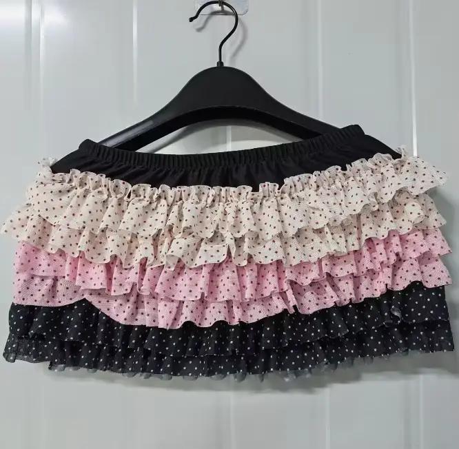 Mini-jupe pour femme, couleur contrastée, à pois, jupe 2025, Faldas Mujer De Moda, jupe d'été douce,