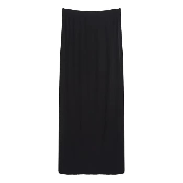 Jupe midi côtelée extensible pour femmes enceintes, taille élastique, jupe crayon décontractée pour 