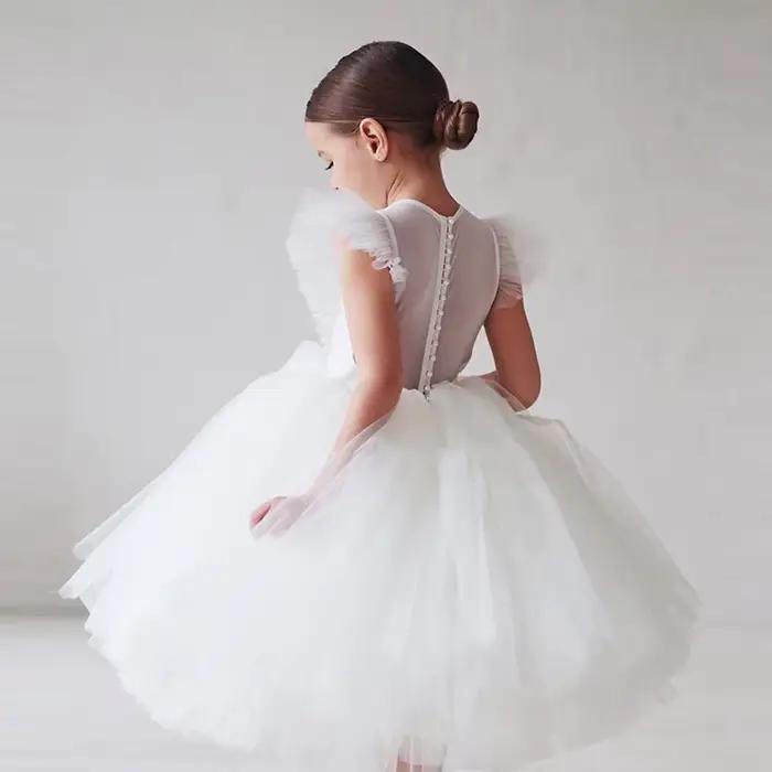 Robe longue en Tulle pour adolescentes, vêtements de fête pour enfants, princesse élégante, robes de