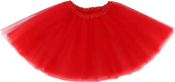 Jupes tutu en tulle pour femmes et filles, 3 couches, costume d'Halloween, faveur de fête adulte, ju