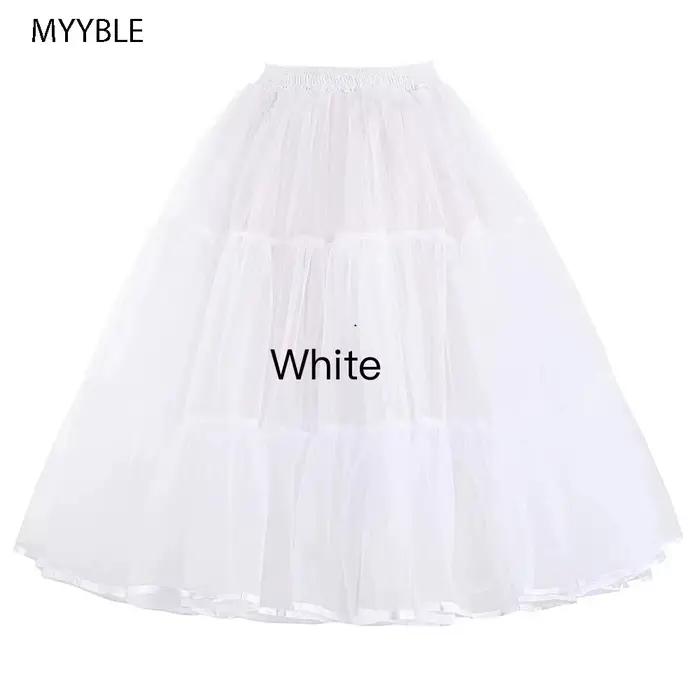 Jupons d'été jupe bouffante en Organza rétro robe Vintage sous-jupes femmes cerceaux grande taille d