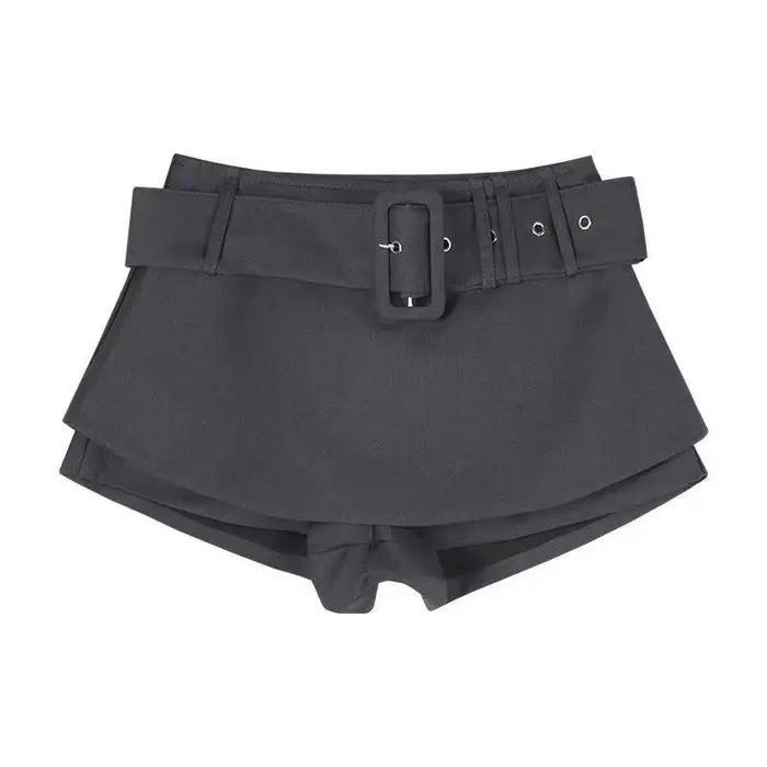 Jupe courte trapèze Sexy pour femmes, Mini jupe portefeuille Anti-lumière, marche printemps été, nou