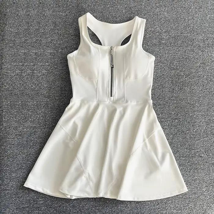 Jupe de Tennis décontractée, demi-fermeture éclair, robe de sport, de Fitness, Anti-course, taille h