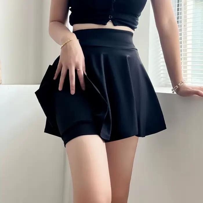Jupe basique pour femmes, short d'été, mode polyvalente, plissée, décontractée, Mini patineuse, gran