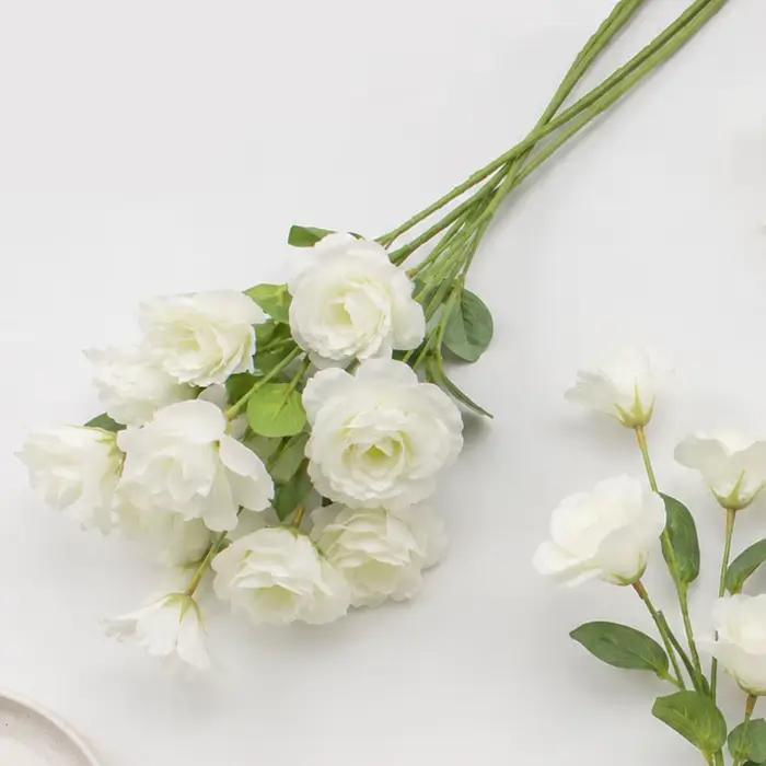 Fleurs artificielles Lisianthus à longue tige, branche d'arrangement de fausses fleurs pour centre d
