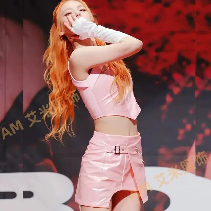 Haut de chant KPOP personnalisé pour groupe de filles, jupe de princesse Sexy pour fête d'anniversai
