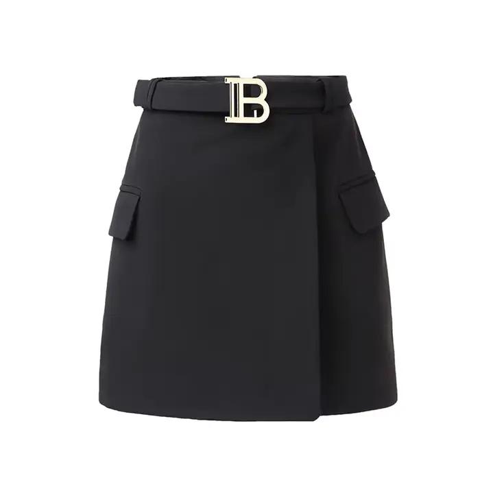 Saia-Jupe taille haute pour femmes, prix bas, qualité, style décontracté, slim, court, noir, blanc, 