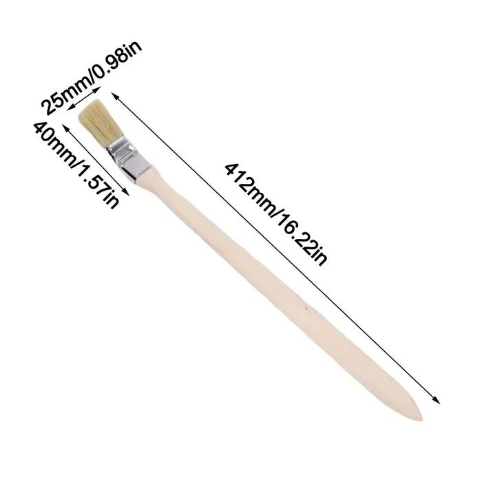 Nouvelle brosse à peinture marine à long manche, manche en bois massif, forme coudée, brosse à peint